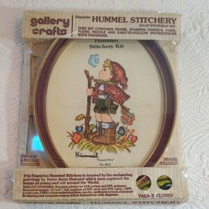 Gallery Crafts Hummel Stitchery Kit " Peasant Boy" Vintage 1975